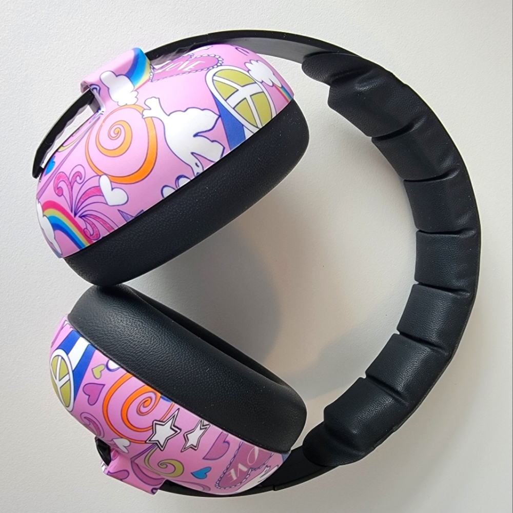 Banz Pink Doodle Noise Cancelling Headphones (Ages 0-2Yrs)